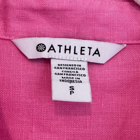 Athleta Retreat Linen Top, Pink, Size Small - Picture 4 of 10